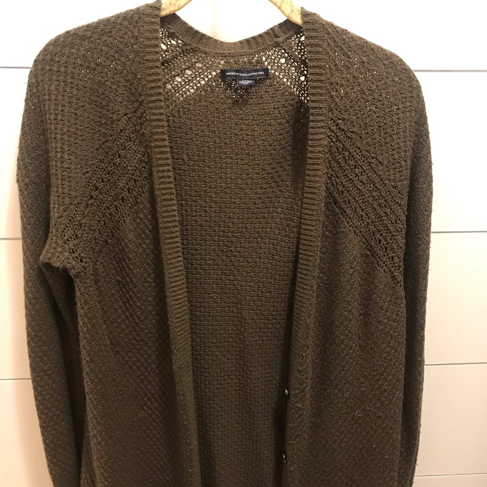 Olive green cardigan